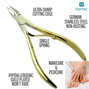 Good Supplier Durable High-Precision Gold Cuticle Clipper with Ergonomic Spring Sharp Stainless Steel Nail Clippers <b>Trimmers</b> - Product Image 4