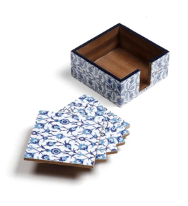 Juego de Posavasos de Madera MDF con Diseño Personalizado, Forma Cuadrada, Impresión Esmaltada, con Soporte, a su Presupuesto - Product Image 1
