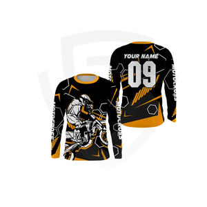 Maillot de motocross personnalisé, imprimé, respirant, coupe-vent, confortable, anti-UV, séchage rapide, vêtements de sport unisexes pour la course - Product Image 2