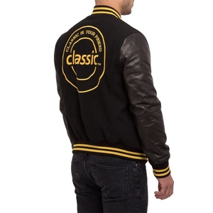 แจ็คเก็ตวาร์ซิตี้ขายดีสำหรับผู้ชาย สไตล์พรีเมียมสตรีทแวร์ แบบเลตเตอร์แมน ผลิตจากโรงงานขายส่ง - Product Image 2
