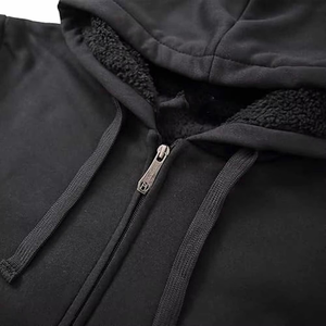 Sweat à capuche zippé en polaire personnalisé 2026, décontracté, uni, ample, brodé, respirant et écologique - Product Image 4