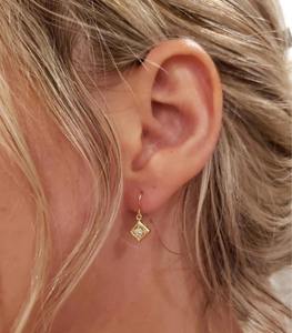 Elegant 14K Solid Yellow Gold Lab Grown Diamond Round Brilliant Cut Dangle <b>Drop</b> Earrings Minimalist Jewelry Party Gift for Women - Product Image 6