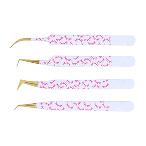 Ensemble de pinces à cils de qualité supérieure en acier inoxydable, outils de précision pour extensions de cils avec emballage en boîte - Product Image 3