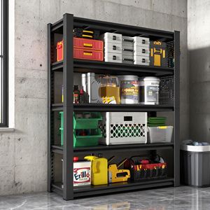 Estantería de Almacenamiento Industrial Resistente de 5 Niveles Ajustables, 72'' de Alto x 23.6'' de Ancho, para Almacén, Oficina y Cocina - Product Image 1