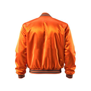 Chaqueta Satinada Casual Unisex 100% Poliéster, Chaqueta Varsity Satinada Personalizada para Hombre con MOQ Bajo - Product Image 2