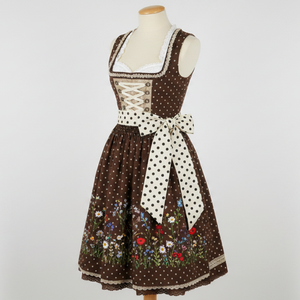 Robe Dirndl Haute Performance pour Femme en Tissu Respirant avec Broderie Allemande, Longueur Genou, Sans Manches, Imprimée sur Mesure - Product Image 4