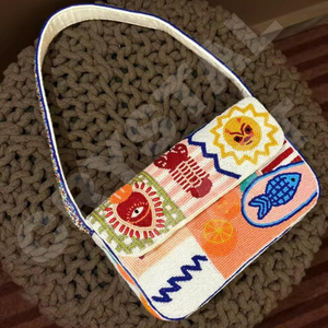 Sac à bandoulière perlé citron, broderie de perles, couleur et taille personnalisables, sac à main tendance avec design unique fait main - Product Image 4