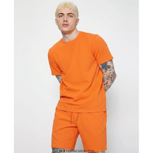 Conjunto de Verano Personalizado de Ropa Urbana Informal, Camiseta de Cuello Redondo y Pantalones Cortos, Conjunto Deportivo de 2 Piezas para Hombre - Product Image 3