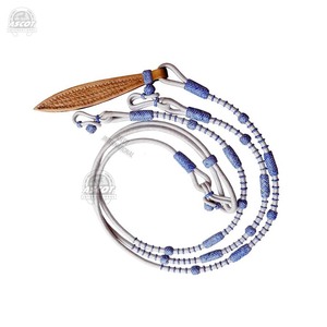 Riendas de equitación al por mayor en cuero de Cuero Crudo Occidental Romal Rein accesorios trenzados a mano - Product Image 3