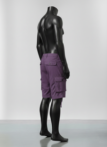 กางเกงขาสั้นคาร์โก้ผู้ชายสำหรับฤดูร้อน กางเกงขาสั้นคาร์โก้ลำลองสไตล์ไฮสตรีทเหนือเข่า ผ้าฝ้าย กางเกงขาสั้นซาฟารีสำหรับผู้ชาย - Product Image 4