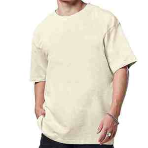 T-shirts d'été à manches courtes pour hommes - Vêtements décontractés en polyester/coton anti-boulochage, coupe classique, personnalisables - Product Image 3