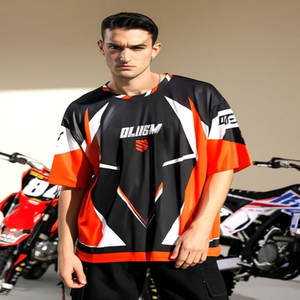 เสื้อยืดผู้ชายผ้าฝ้ายแท้คุณภาพสูง ทรงหลวมสไตล์เรโทร แขนตกไหล่ คอกลม แขนสั้น - Product Image 3