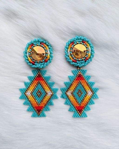 Fashion Forward Handmade Embroidered Beaded <b>Earrings</b> for Casual Party Wedding and Festive Occasions - Product Image 2