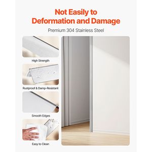 10 Pack 1.5 X 1.5 X 96 Inch Stainless Steel Wall <b>Corner</b> <b>Protectors</b> 304 Metal <b>Corner</b> Guards 90-Degree Edge Trim Protective Edges - Product Image 3