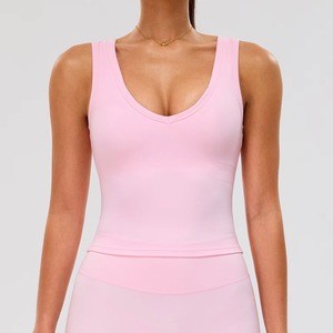Camiseta Deportiva de Tirantes para Mujer, Personalizada, al por Mayor, de Verano, de Alta Calidad, Transpirable, de Secado Rápido, sin Mangas, para Yoga - Product Image 2