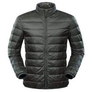 Chaqueta Acolchada con Capucha de Lona Negra Personalizada para Hombre, Cuello Alto, Impermeable, Cortavientos, Ropa de Invierno OEM - Product Image 4