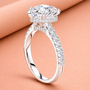 Bague de fiançailles solitaire en or blanc 14 carats avec diamant de laboratoire taille cœur pureté VVS2, sertie à griffes, luxe, pour mariage, certifiée IGI - Product Image 3
