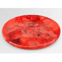 Creatieve witte, massief gepolijste, Amerikaanse stijl ronde resin salade schaal, decoratieve serveerschaal, uniek design