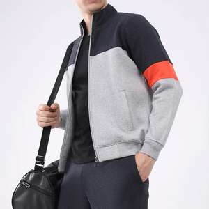 Survêtement zippé pour homme, conçu pour un usage quotidien décontracté et actif, avec tissu doux et coupe confortable. - Product Image 6