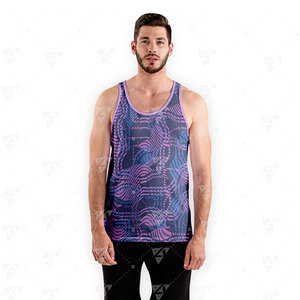 Débardeur de sport pour homme, best-seller, haute qualité, séchage rapide, imprimé, écologique, respirant, polyester/coton - Product Image 3