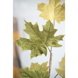 Set di 6 decorazioni a forma di foglia d'acero in velluto da 35 pollici per il raccolto autunnale e il Ringraziamento; decorazioni botaniche per la tavola e decorazioni per la tavola - Product Image 3