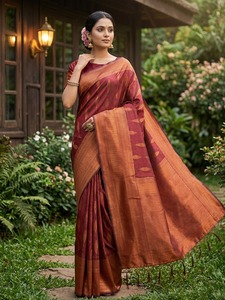 ผ้าไหม RAJSI โดย SHREE SHYAM FASHION ผ้าไหมผสมเนื้อนุ่ม ดีไซน์หรูหรา สำหรับทำส่าหรี ขายส่ง พร้อมสายคาดตกแต่งอย่างสวยงาม - Product Image 6