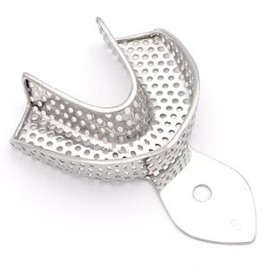 Bandejas de Impresión de Acero Inoxidable de Grado Médico, Bandejas Desechables Pequeñas para Mandíbula Inferior, Tamaños Anteriores/Quadrantes, para Limpieza - Product Image 1