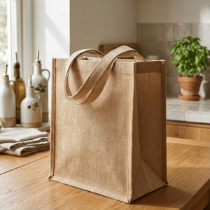 Bolsa de Yute con 6 Compartimentos, Porta Botellas de Cerveza y Vino con Impresión Personalizada, Asa de Cuerda, Almacenamiento R.D. Bag House - Product Image 1