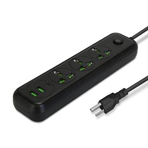 Multipresa da Parete da 1,8 m con 3 Prese AC, 4 Porte USB-A e 2 Porte USB-C, 2500W, Estensore per Prese Elettriche Domestiche - Product Image 2