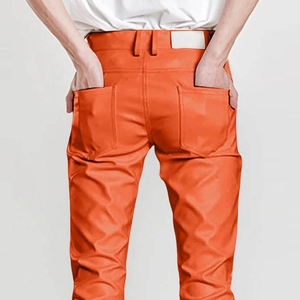 กางเกงหนังผู้ชายขายดี ผลิตจากโรงงาน เอวสูง น้ำหนักเบา ขายส่ง คุณภาพสูง ระบายอากาศได้ดี กันน้ำ - Product Image 5