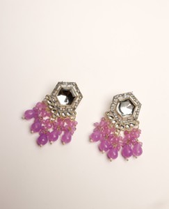 Boucles d'oreilles pendantes en gros, nouveau design, imitation perle, gouttes géométriques perlées, alliage de zinc, haute qualité, mode ethnique - Product Image 2