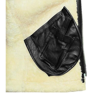 Chaqueta Bomber para Hombre, Chaqueta de Piel de Oveja con Forro de Piel Auténtica, Abrigo Clásico de Invierno, Forro de Piel Cálido y Duradero para Clima Frío - Product Image 4