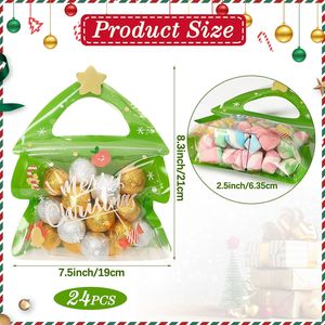 Bolsas de Regalo de Navidad Reutilizables, Suministros de Envoltura de Regalo Pequeños con Forma Especial, Suministros Navideños, 24 Unidades - Product Image 2