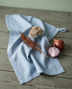 <b>Blue</b> Cotton Flour Sack Kitchen <b>Towel</b> Quick Dry Embroidered Tea <b>Towel</b> Disposable Eco-Friendly Solid Color Absorbent Cloth for - Product Image 4