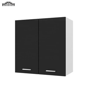 Moderno apartamento gabinete muebles al por mayor MDF melamina/Pintura/PET doble panel plano puertas cocina montado en la pared gabinetes superiores - Product Image 1