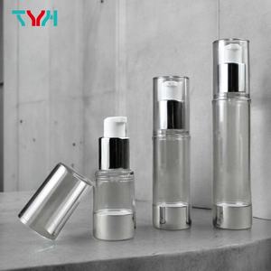 PET de 30ml de color personalizado para botella transparente con bomba sin aire con tapa de PET transparente de forma redonda para suero y loción para el cuidado de la piel - Product Image 4