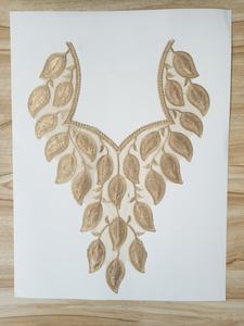 Custom Made Honey Lace Organza Canvas Embroidered Sequins <b>Sew</b>-<b>On</b> Neck Pieces <b>Patches</b> Apparel Home Textiles Fashion Designers - Product Image 5