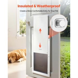 Porta per Animali Domestici Extra Large con Doppi Battenti Magnetici, Telaio in Metallo Robusto e Resistente alle Intemperie per Interni ed Esterni - Categoria Prodotti per Cani - Product Image 4