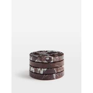 Ensemble de dessous-de-verre en marbre écologiques et durables, lavables, en pierre naturelle, pour café et restaurant - Product Image 6