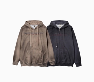 Sweat-shirt décontracté à capuche zippé pour homme avec imprimé lettres, poche avant et cordon de serrage - Product Image 1