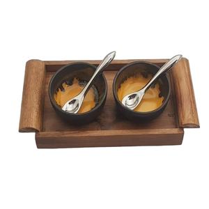 Bandeja de servicio de madera de Color marrón personalizada, utensilios de cocina respetuosos con el medio ambiente, bandeja de servicio hecha de madera a la venta, utensilios de cocina para fiesta de cumpleaños, EE. UU. - Product Image 1