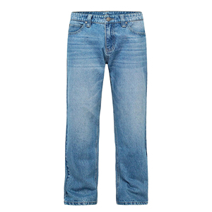 Custom Stone Washed Loose Baggy Fashion Denim <b>Jean</b> <b>Men</b> Trousers 100% Cotton Faded Blue Oversized <b>Men's</b> <b>Jeans</b> Pants - Product Image 5
