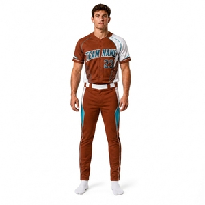 Uniforme de baseball pour hommes, maillot de baseball personnalisé, pantalon de baseball personnalisé, uniforme de baseball sublimé, vêtements de baseball d'équipe, entièrement boutonné - Product Image 1