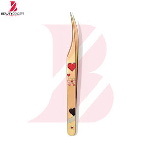 Pince à épiler dorée personnalisée en gros, haute précision, pour volume et isolation, outils de beauté pour extensions de cils - Product Image 3