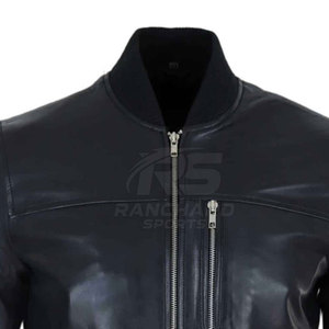 Timeless <b>Mens</b> Leather Bomber <b>Jacket</b> Warm Fit <b>Smart</b> Casual Style Fashion <b>Mens</b> Leather Bomber <b>Jacket</b> Premium Finish Winter Wear - Product Image 5