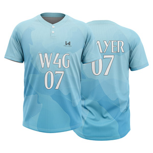 เสื้อเบสบอลแบบสั่งทำ OEM ปักลายแบบ Sublimation 2 กระดุม ชุดซอฟต์บอล โพลีเอสเตอร์คุณภาพพรีเมียม ชุดกีฬาสำหรับทีม - Product Image 4