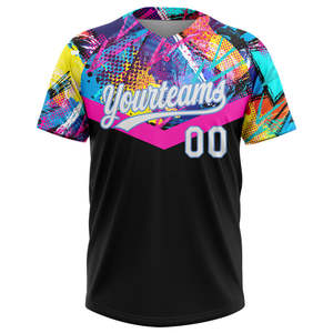Maillot de volley-ball unisexe sans col à manches courtes, imprimé par transfert thermique, 140g, anti-humidité, motif géométrique, personnalisé Splendid Apparel - Product Image 2