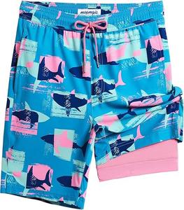 Short de bain pour homme de haute qualité, durable, avec taille élastique et cordon de serrage, coupe classique, couleur personnalisée, imprimé sur toute la surface - Product Image 1