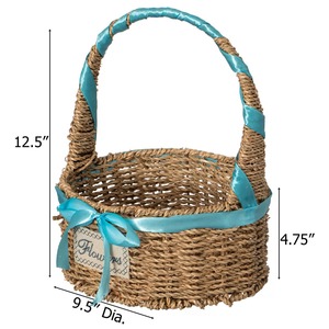 Seagrass <b>Wicker</b> Picnic <b>Basket</b> With Handle Handmade <b>Storage</b> <b>Basket</b> Wholesale eco-friendly Made in Vietnam - Product Image 3