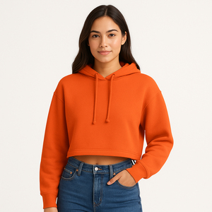 Hoodies unisexes à coupe ample, taille ajustée, coupe courte, à capuche, unis, à manches longues, décontractés, en coton respirant, séchage rapide, anti-rétrécissement, pour l'hiver - Product Image 6